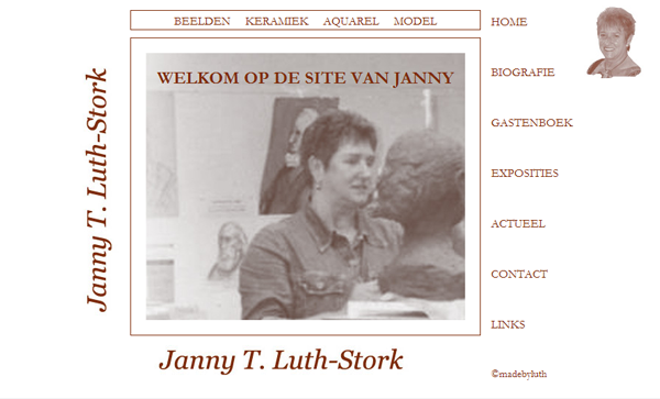 www.jannysart.nl - vorige website versie1