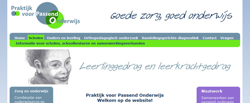 website portret illustratie - www.praktijk-voor-orthopedagogiek-en-passend-onderwijs.nl